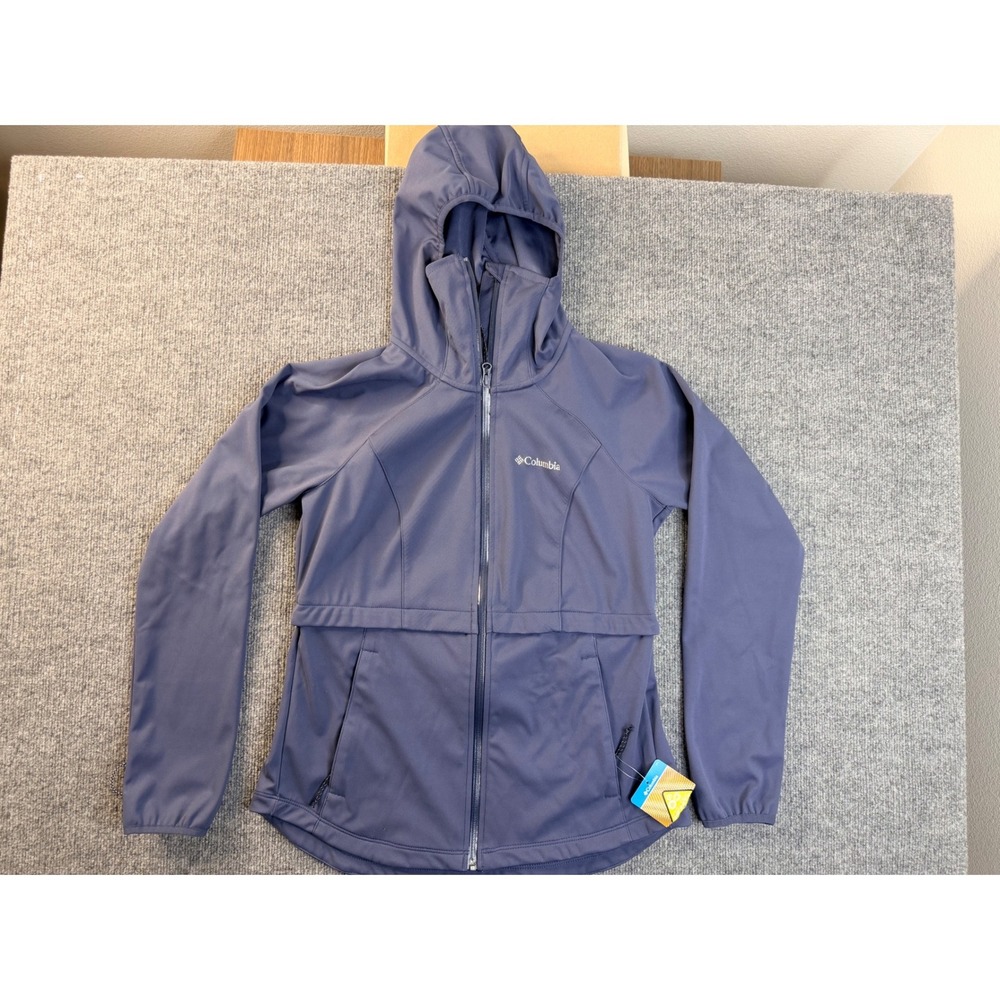Columbia Womens M Canyon Meadows Softshell Jacket Blue Omni-Heat Infinity WK9795